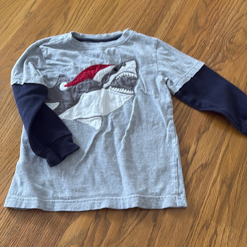 Vintage Gymboree whale Santa long sleeve shirt Christmas